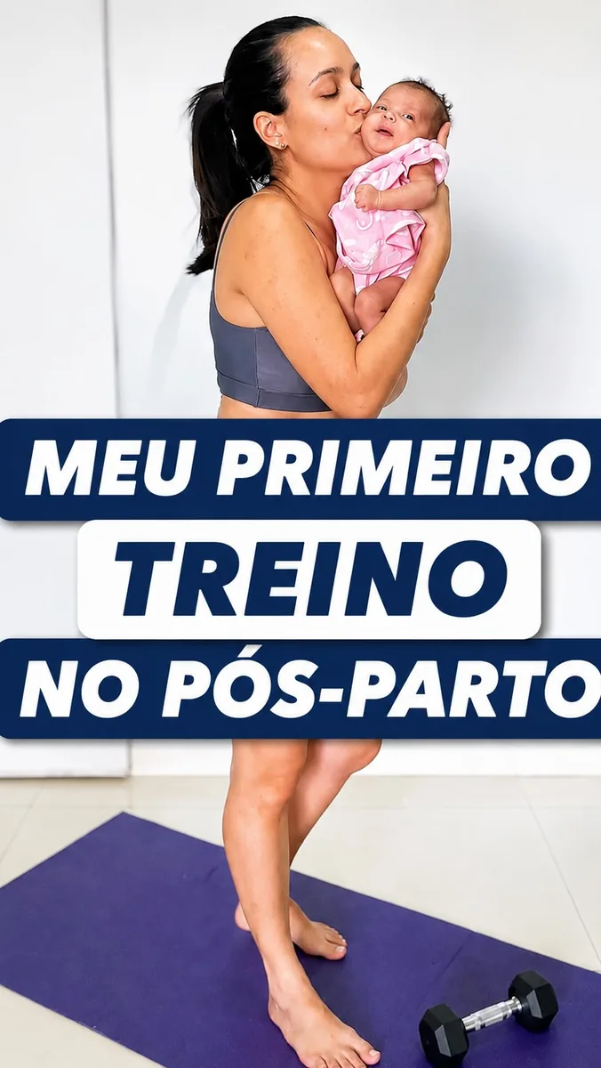 Pati Goncalves com o bebe logo apos o primeiro treino no pos-parto